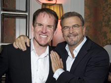 (L-R) President of CMT Brian Philips with CMT Music Awards host Bill Engvall after the awards show. (Photo: Charlotte Stremler/CMT).