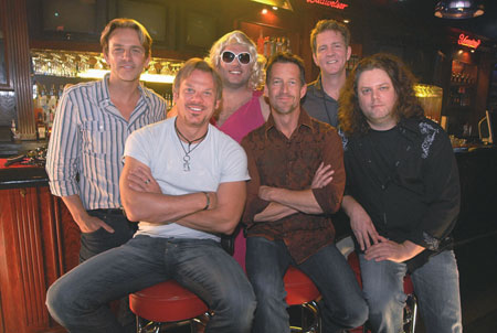 Back (L-R): Universal Records South head Fletcher Foster, "Bobbi", manager Greg Hill; Front (L-R): Phil Vassar, actor James Denton, director Eric Welch 