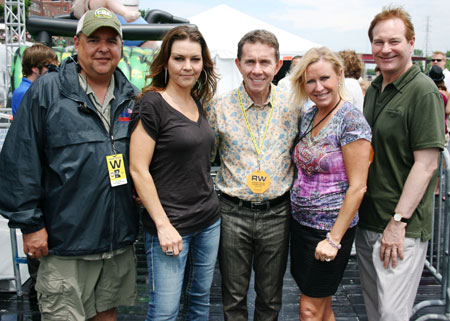 Pictured backstage (L-R): Tony Conway, Executive Producer, CMA Music Festival; Wilson; Sony Nashville Chairman, Joe Galante; CMA's CEO, Tammy Genovese and Sony Nashville Executive Vice President, Butch Waugh.