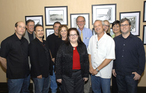  Flood Bumsted McCready & McCarthy -- group photo left to right: Jamie Cheek, John McCarthy, Jason Fridenstine, Chuck Flood, Mary Ann McCready, Kristin Braaksma, Frank Bumstead, Duane Clark, Julie Boos, Betty Sanders, David Boyer.