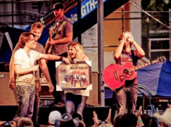 Matt Lopez of Due West Presented With A Gold Record From Lady Antebellum   Nashville, TN (July 27, 2009) - Matt Lopez of the new country trio Due West was recently presented with a Gold record by Lady Antebellum while on tour. Due West opened for Lady Antebellum in St. George, Utah and Lopez got a change to perform his song "Love's Lookin' Good On You" currently on Lady Antebellum's recently named Gold record.