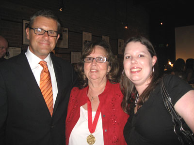 Source honoree Peggy Lamb (center), is pictured with HFAs Ed Hunt and Danielle Boone.