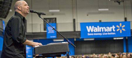 Platinum-selling, Dove Award winning singer/songwriter, Mark Schultz, received multiple standing ovations as the featured recording artist at this months Wal-Mart Stores, Inc. Saturday Morning Meeting in Bentonville, AR.  An honor reserved for only a select few recording artists, last months featured artist was Trace Adkins. Schultz was invited to appear at this exclusive executive gathering July 18 in preparation for the release of his highly anticipated, fifth studio album, Come Alive, releasing Aug. 25 on Word Records.