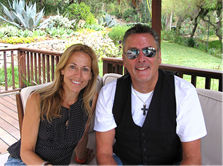 Sheryl Crow and Steve McMellon pictured in Los Angeles after concluding the deal.   