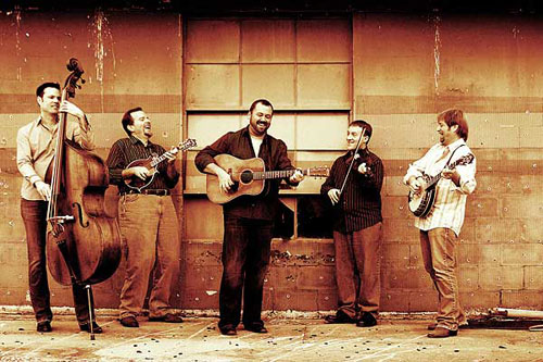 The Dan Tyminski Band (L-R) Barry Bales, Adam Steffey, Dan Tyminski, Justin Moses, Ron Stewart