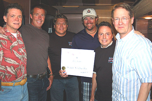 Photo ID (L to R): Varnell Enterprises Ben Farrell, TKO Artist Management TK Kimbrell, BMIs Director Writer/Publisher Relations David Preston, Toby Keith, BMIs VP Writer/Publisher Relations Jody Williams and attorney Rusty Jones