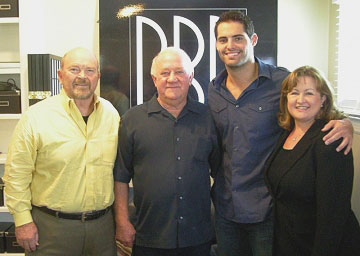 Pictured above L-R: Hallmark Direction Company Artist Manager John Dorris, Broken Bow Records CEO/President Benny Brown, Blake Wise, and Hallmark Direction Company Artist Manager Sheila Shipley Biddy.  