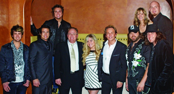 Universal Records South celebrated Country Musics Biggest Night with newcomer Baylie Brown, Eli Young Band, two-time nominee Randy Houser and former CMA winner, Joe Nichols.     Front Row L to R: Chris Thompson (EYB), Joe Nichols, Mark Wright USouths President, Baylie Brown, Fletcher Foster USouths Sr VP/GM, Randy Houser, James Young (EYB)  Back Row L to R: Mike Eli (EYB), Teddi Bonadies USouths VP Promotion, Jon Jones (EYB)      