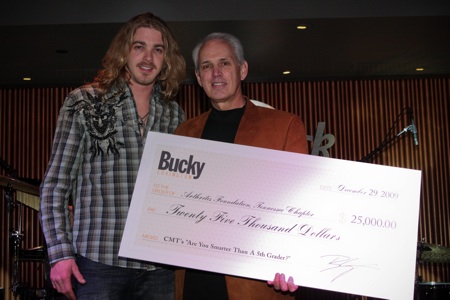 Pictured (L-R): Bucky Covington and Len Smith (CEO/President Arthritis Foundation, Tennessee Chapter) Photo Credit: Brian Waters / Waterworks Photography  12.29.09