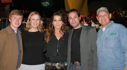 Pictured prior to Gretchens performance are: (l. to r.)  WIVK on-air personality Josh Blanchard; Catherine Howell  PD WNOX/News Director; Wilson; WIVK on-air personality Jack Ryan; WIVK OM/PD Mike Hammond. Photo: Cindy Arnold