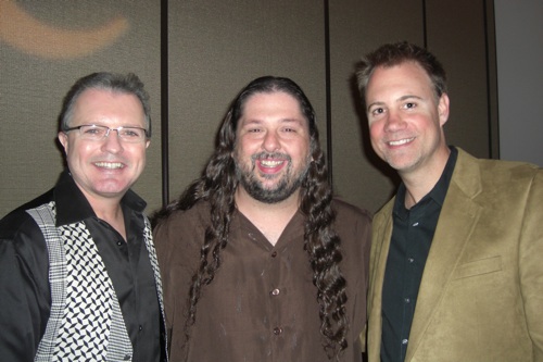 (L-R): ole Chief Creative Officer Gilles Godard, Chris Wallin, and oles Shane Barrett