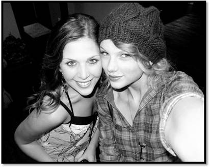 Lady A's Hillary Scott, and Taylor Swift. Swift has been posting pics she takes with her new Sony camera as part of her endorsement deal with the electronics giant.