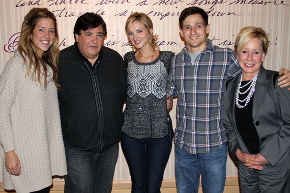 Pictured (L-R): Penny Everhard (Associate Director Writer/ Publisher Relations, BMI); John Alexander (Vice President Artist Management); Sarah Darling, Robert Carlton (Publishing Assistant and Catalog Manager); and Celia Froehlig (VP Publishing/Black River Entertainment)