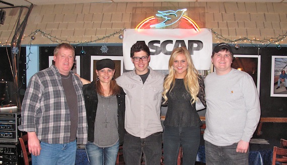 Pictured (L-R): ASCAP's Mike Sistad, Shaunna Bolton, Adam Hambrick, Kelsea Ballerini and Forest Glen Whitehead