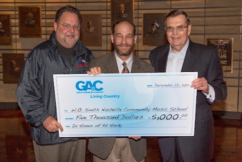 Photo (L-R):  Tony Conway, W.O. Smith board president, Jonah Rabinowitz, W.O. Smith executive director and Ed Hardy. (Photo credit:  Ed Rode.)