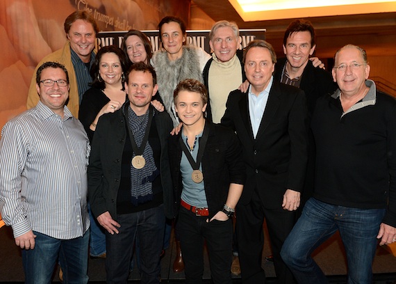 Pictured (back row, L-R): Scott Hendricks, Universal Music Groups Cyndi Forman and Whitney Williams, Martingale Entertainments Betsy McHugh and Ansel Davis, and producer Dann Huff; (front row, L-R): Universal Music Publishing Groups Kent Earls, co-writer Troy Verges, Hunter Hayes, BMIs Jody Williams, and Warner Music Nashvilles John Esposito.