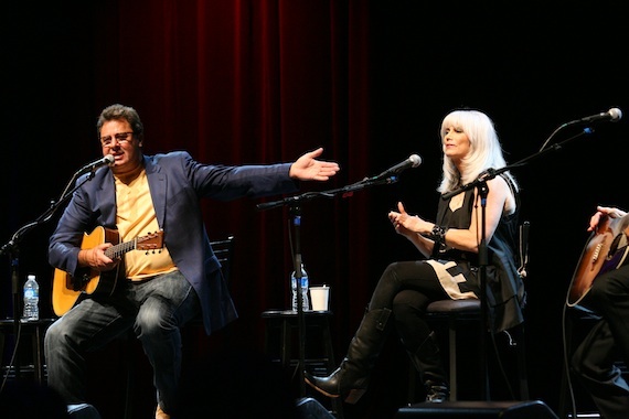 Vince Gill and Emmylou Harris at All For The Hall in 2010. Photo: Alex J. Berliner. 