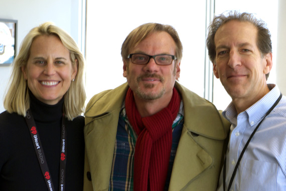 Rodeowave Entertainment's Phil Vassar took his new single, "Love Is Alive," to 98.7 WMZQ in our nation's capital. Pictured (L-R): Meg Stevens (Clear Channel DC/Baltimore OM); Vassar; and Paul Donovan (WMZQ MD).