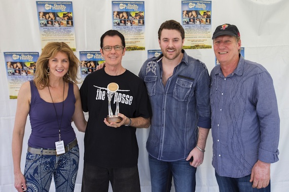 PIctured (L-R): CMA Board member Marion Kraft, Burton, Chris Young and CMA Board member Rob Potts.