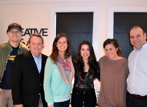 Pictured (L-R): Creative Nations Co-Owner/Songwriter/Producer Luke Laird, BMIs Jody Williams, Creative Nations Co-Owner/General Manager Beth Laird, Maggie Chapman, Creative Nations Creative Manager Julie Stuckey and Maggie's attorney, David Crow. Photo Credit: Courtesy of Creative Nation 