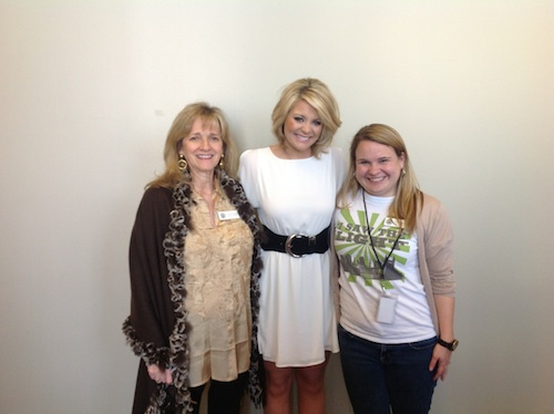 Pictured (L-R): Pamela Johnson (Vice President of Development, Country Music Hall of Fame and Museum) Lauren Alaina and Rachel Weingartner (Membership Manager, Country Music Hall of Fame and Museum)  