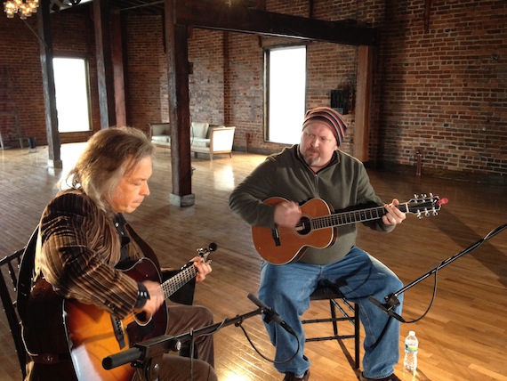 Songwriters Odie Blackmon and Jim Lauderdale wrote a song called "Tough All Over" that will be featured on "Nashville" this month. Pictured here, they also recorded an installment of On The Record for ABC's website.