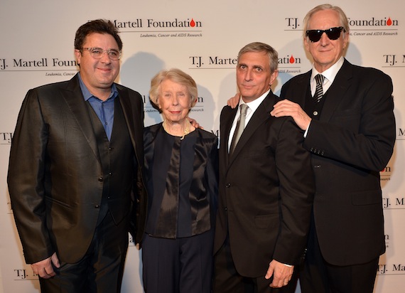 Pictured (L-R): Vince Gill, Peggy Joyce, Butch Spyridon and T Bone Burnett. 