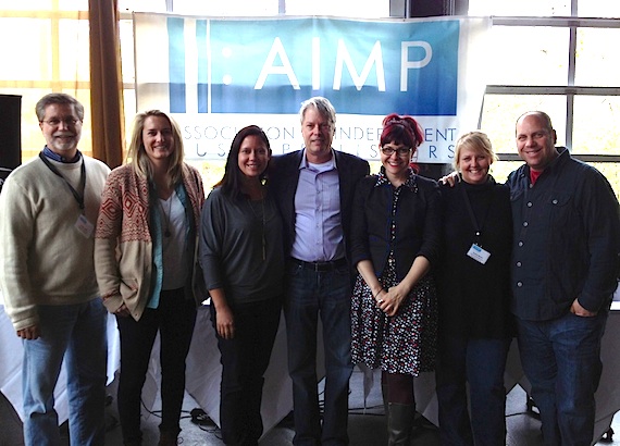 Pictured (L-R): Kevin Lamb (President/AIMP), Kasey Truman, Maria Alonte McCoy, Randy Wachtler (moderator/board member AIMP); Alicen Schneider, Dianna Maher (VP/AIMP), and Jason Markey.      photo credit: Heather Cook