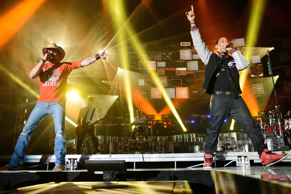 Jason Aldean and Ludacris at UGAs Sanford Stadium, Saturday, April 13. Photo: Chris & Todd Owyoung