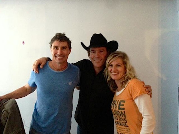 Pictured (L-R): Clay Walker with Gallery 63 owner Paul Brown and his wife. 