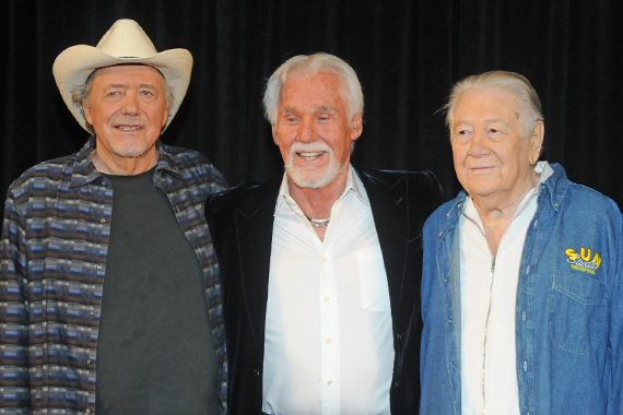 2013 Country Music Hall of Fame Honorees. Pictured (L-R) Bobby Bare, Kenny Rogers, "Cowboy" Jack Clement.