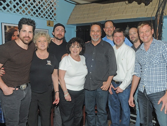 Pictured (L-R): JT Hodges, Karen Sturgeon, Erik Dylan, Judy Harris, Doug Johnson, Hunter West, Bubba Moneypenny, Mason Douglas, Cory Batten. 