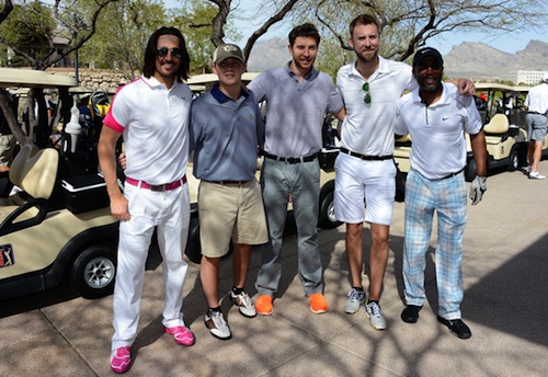 Owen, McCreery, Brett Eldredge, Charles Kelley and Darius Rucker at ACM Lifting Lives Golf Classic11111