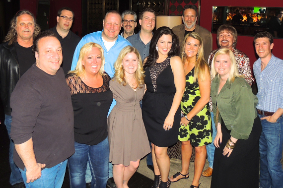 Show Dog Universal Musics Krystal Keith spent some time getting to know radio while in Vegas for the ACM Awards. Pictured (L-R)Front: Marty Mitchell (WKMK/NJ); Robin Rhodes (Premiere Radio); Marci Braun (WUSN/Chicago); Keith; Kim Stewart (KSCS/Dallas); Liz Geerling (WUSN/Chicago). Back: Rick Moxley (SDU); Doug Montgomery (Premium Choice/Clear Channel); Mark Razz (WXTU/Philly); Tom Baldrica (SDU); Mike Sales (WKMK); George Nunes (SDU); Coyote Calhoun (WAMZ/Louisville); Taylor Shults (TKO Artist Management).