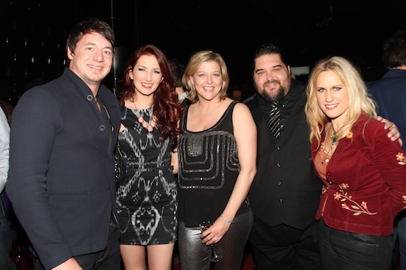 Pictured (left to right): Artist/songwriter Jon Stone, artist/songwriter Katie Armiger, SESACs Shannan Hatch and Tim Fink and artist/songwriter Kristy Osmunson. Photo: Randi Radcliff