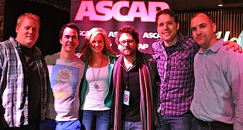 Pictured (L-R): ASCAP's Mike Sistad, JT Harding, Katrina Elam, Chris DeStefano, Matt Jenkins and ASCAP's Robert Filhart 