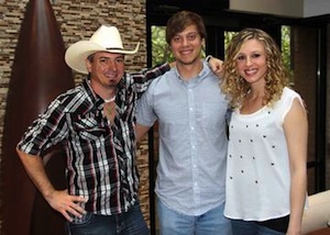 Pictured (L-R): Joe Sins, CMA's Brendan Oliver, Kristen Sins