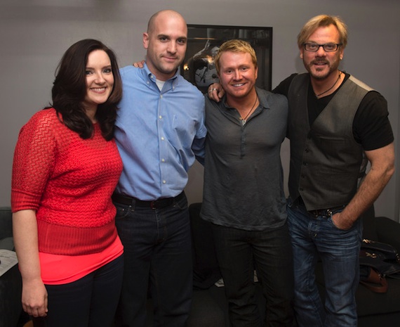 Pictured (L-R): Brandy Clark, ASCAP's Robert Filhart, Shane McAnally and Phil Vassar 