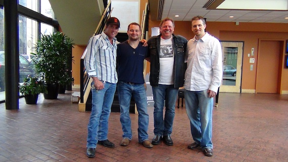 Pictured (L-R) Rhean Boyer, Out-Write Music Creative Director Brandyn Steen, Gary Loyd and Out-Write Business Manger Adam Roberts