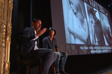 Tim McGraw and "Highway Don't Care" video director Shane Drake during the Google+ hangout.