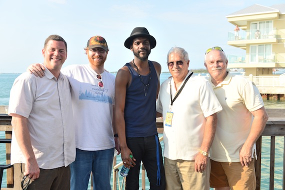 BMI kicked off the 18th Annual Key West Songwriters Festival in sunny Florida on Wednesday, May 1 with a concert featuring Gary Clark, Jr. at the Ocean Key Resorts Sunset Pier. Pictured are (l-r): BMIs Mark Mason; manager Blayne Tucker; Gary Clark, Jr.; Key West Mayor Craig Cates; and Key West Songwriters Festival founder Charlie Bauer. Photo by Nick Doll