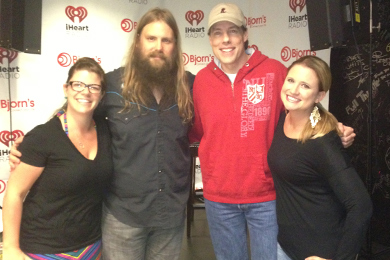 Chris Stapleton has been on the road promoting his upcoming Universal Nashville release. Pictured (L-R): Jill Brunett, Chris Stapleton, Travis Moon (PD of KAJA/San Antonio); Bree Wagner (MD of KAJA).