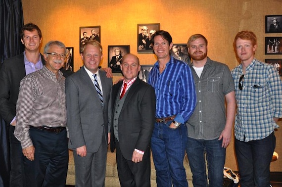 Pictured (L-R): Zac Koffler (APEX Entertainment Management), Ray Shelide (APA), Jamie Dailey, Darrin Vincent, Cass Scripps (APA), Matt McGuire (APA), Michael Stevens (APA)