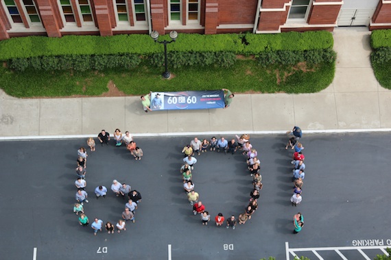 The UMG Nashville staff celebrates George Strait's 60th No. 1 hit.