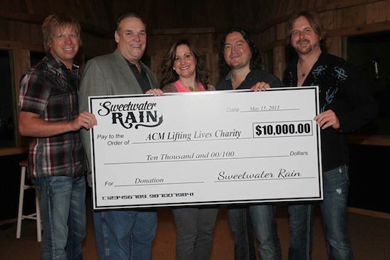 Pictured (L-R): Fred Stallcup, ACM Lifting Lives President Bill Mayne, ACM Lifting Lives Vice President Lori Badgett, Danny Rivera, Thomas Hewlett