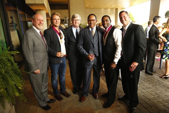 Pictured (L-R): BMI Board Member Neil Smith, BMI Christian Award Winner Jeremiah Jones, BMI's Phil Graham, Dr. Bobby Jones, BMI Christian Award Winner Earnest Pugh, and BMI's Mark Mason. Photo: John Russell.