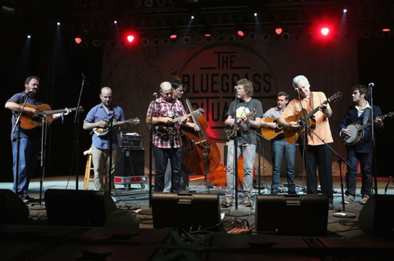 Ed Helms Bluegrass Situation Superjam with Special Guests including Sam Bush, Del McCoury, Barry Bales, Bryan Sutton, Dan Tymenski, and Chris Stapleton, and more. Photo: FIlmMagic. 