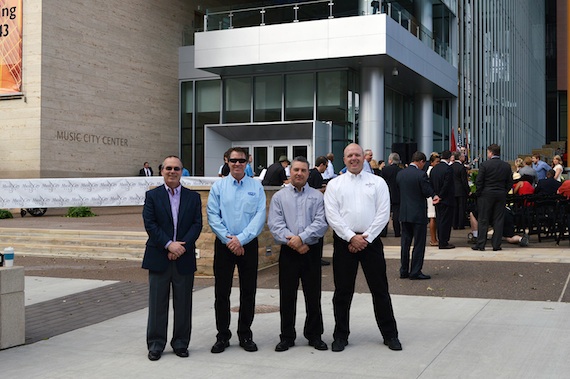 Pictured (L-R): LMGs Nashville Account Team: from left to right  Curt Wallen, Steve Austin, Stephen Presti, and Chris Royea.