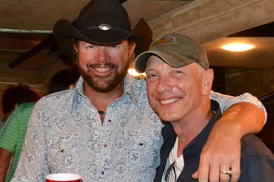 Toby Keith took his Hammer Down tour to Pittsburgh promoting his latest single Drinks After Work which takes home the greatest spin increase this week. Pictured with WDSY APD/MD Stoney Richards. 