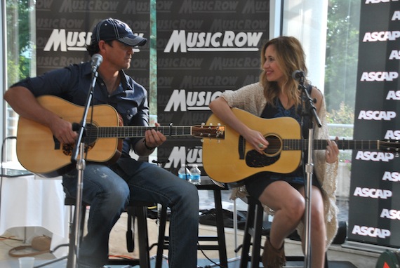 Jimmy Yeary (L) and Jessi Alexander perform Song of the Year "I Drive Your Truck," which they wrote with Connie Harrington.